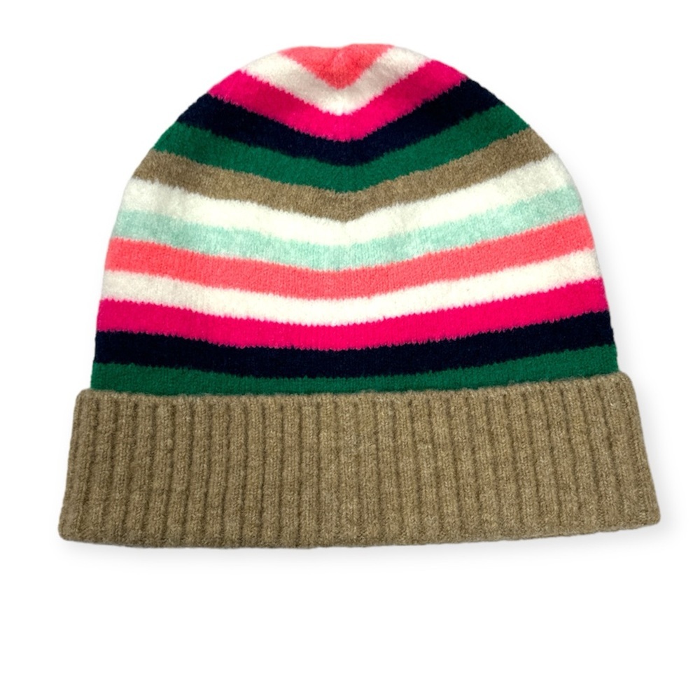 J. Crew‎ Factory Women’s Multi Color Wool Blend Stripped Beanie Toque Size O/S